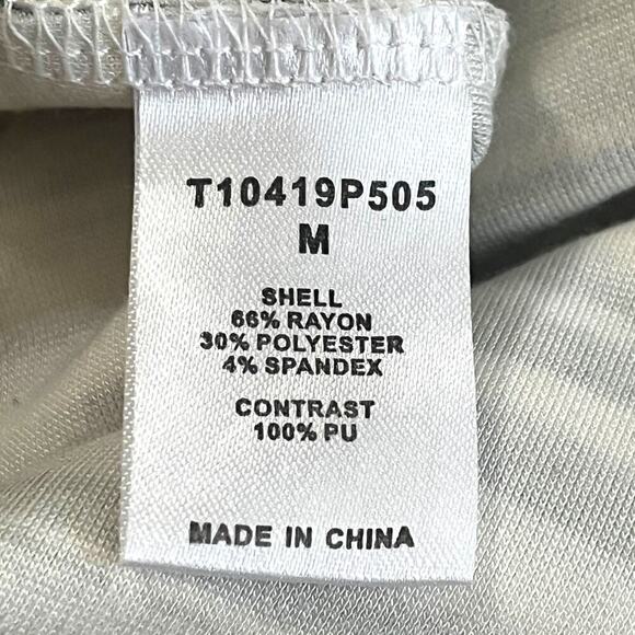 Tart Viera V-Neck Sleeveless Printed Knit Sheath Dress Stretch Black Gray Medium - Picture 10 of 11